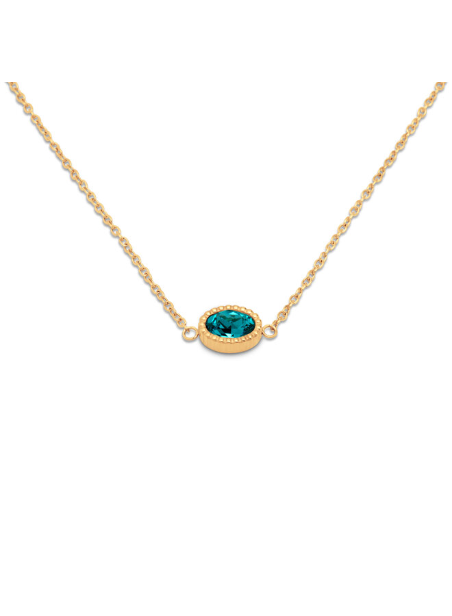 Melano Friends ketting Auree L. Turquoise Goudkleurig