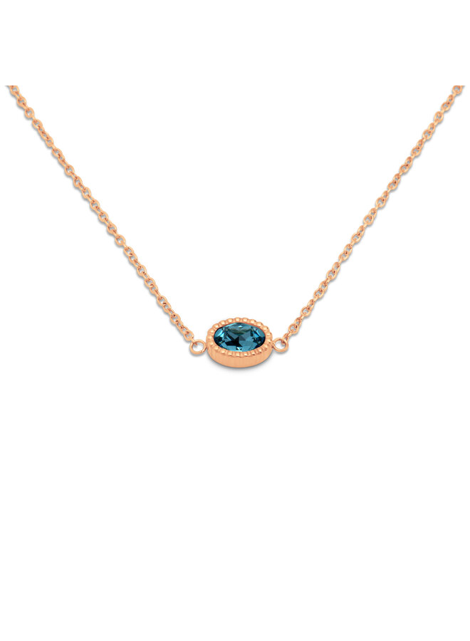 Melano Friends ketting Auree Aquamarine Rosékleurig