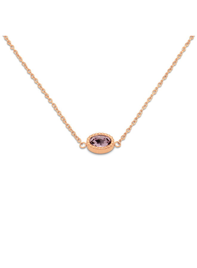 Melano Friends ketting Auree L. Amethyst Rosékleurig