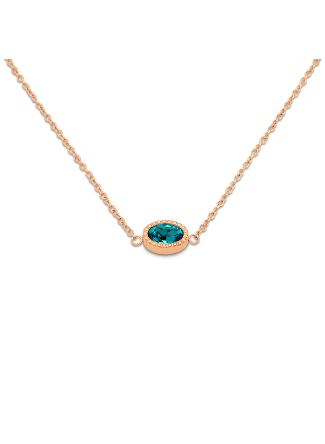 Melano Friends ketting Auree L. Turquoise Rosékleurig