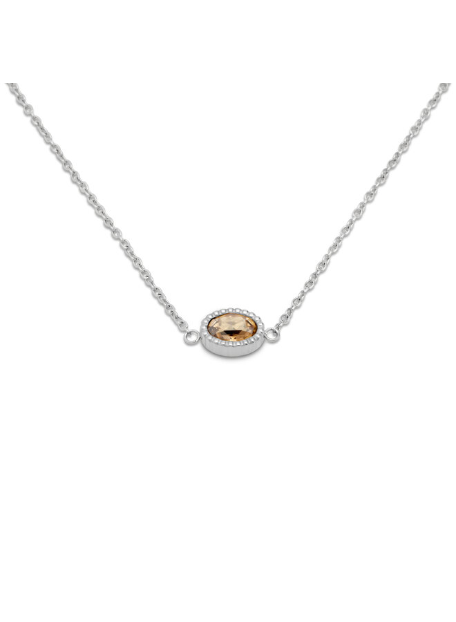Melano Friends ketting Auree Cr. Golden Shadow Zilverkleurig