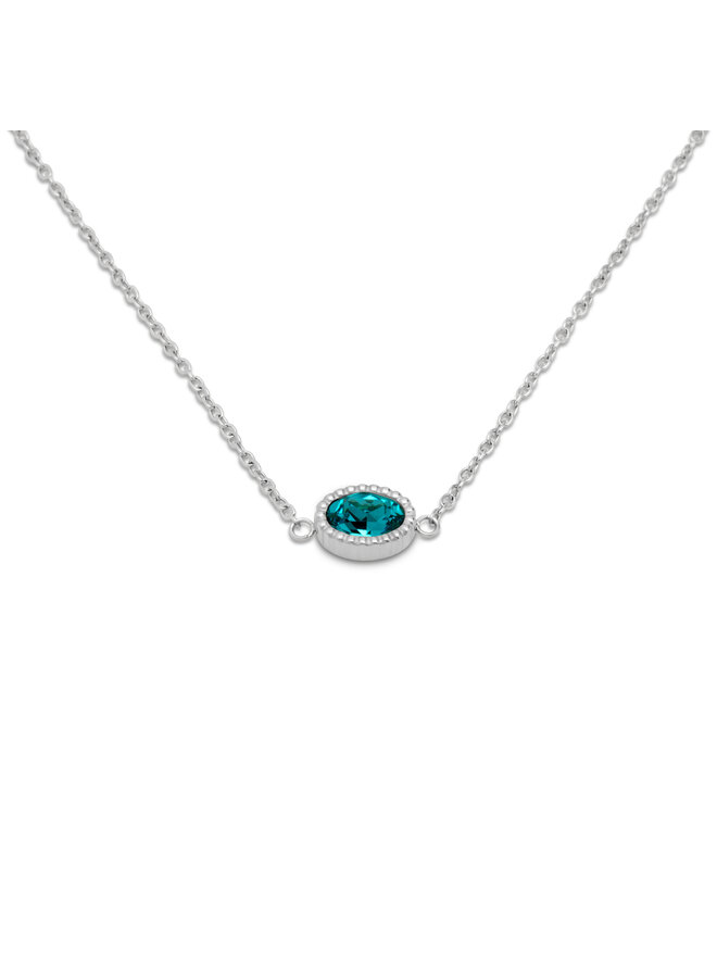 Melano Friends ketting Auree L. Turquoise Zilverkleurig