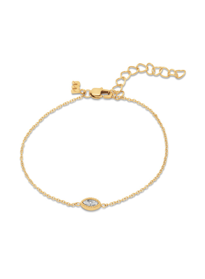 Melano Friends armband Nava Crystal Goudkleurig