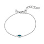 Melano Friends armband Nava Aquamarine Zilverkleurig