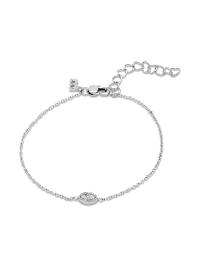 Melano Friends armband Nava Crystal Zilverkleurig