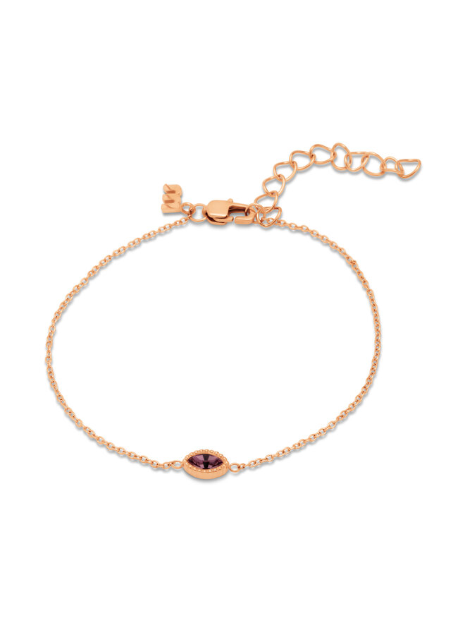 Melano Friends armband Nava L. Amethyst Rosékleurig