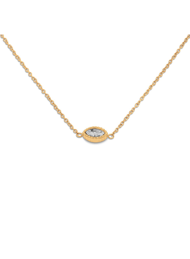 Melano Friends ketting Navee Crystal Goudkleurig