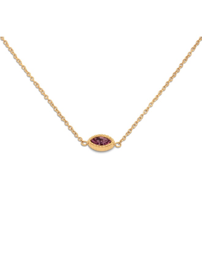 Melano Friends ketting Navee L. Amethyst Goudkleurig