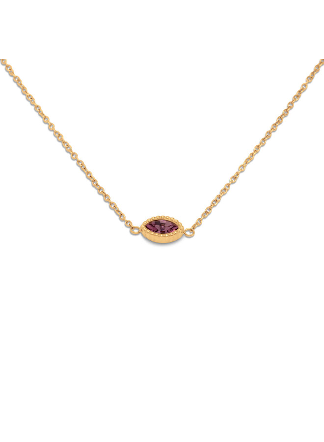 Melano Friends ketting Navee L. Amethyst Goudkleurig