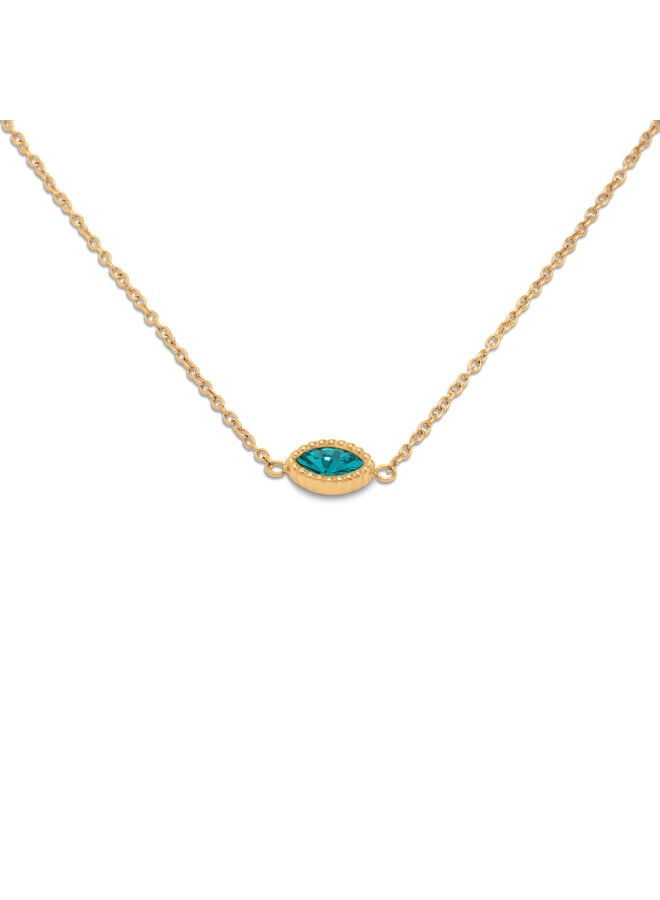 Melano Friends ketting Navee L. Turquoise Goudkleurig