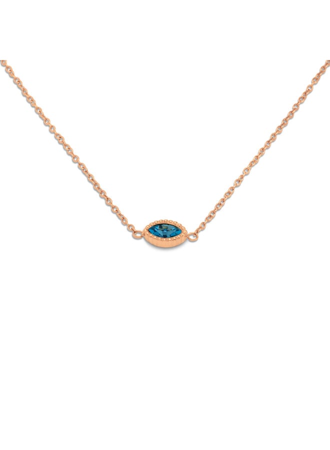 Melano Friends ketting Navee Aquamarine Rosékleurig