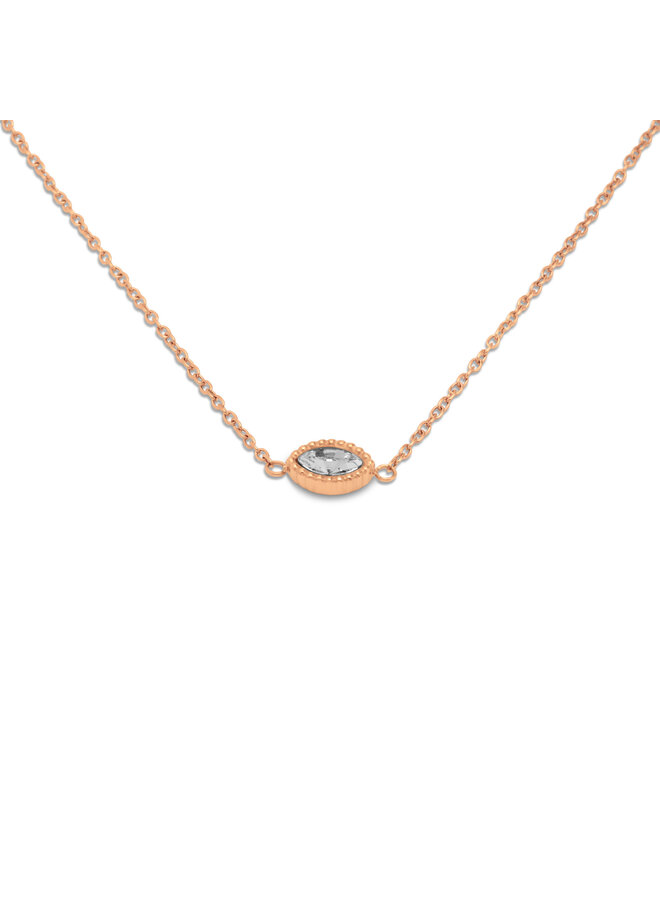 Melano Friends ketting Navee Crystal Rosékleurig