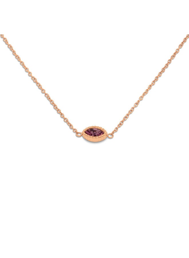 Melano Friends ketting Navee L. Amethyst Rosékleurig