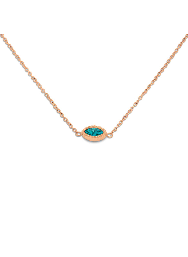 Melano Friends ketting Navee L. Turquoise Rosékleurig