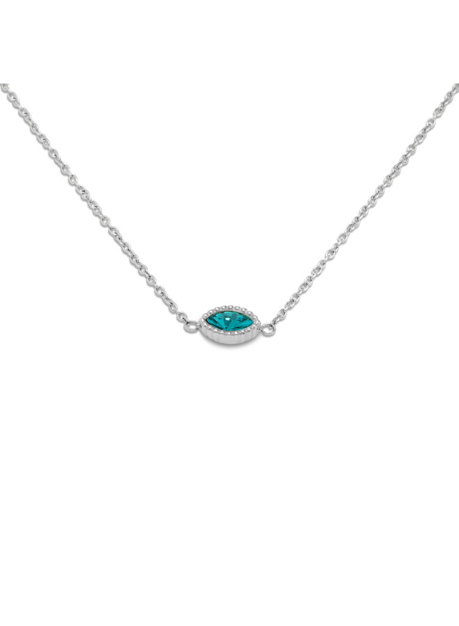 Melano Friends ketting Navee L. Turquoise Zilverkleurig