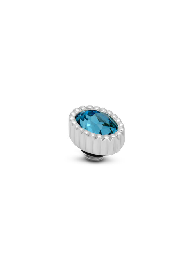Melano Twisted meddy Aureole Aquamarine Zilverkleurig