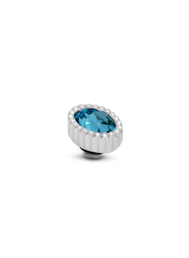 Melano Twisted meddy Aureole Aquamarine Zilverkleurig