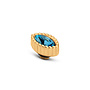 Melano Twisted meddy Navette Aquamarine Goudkleurig