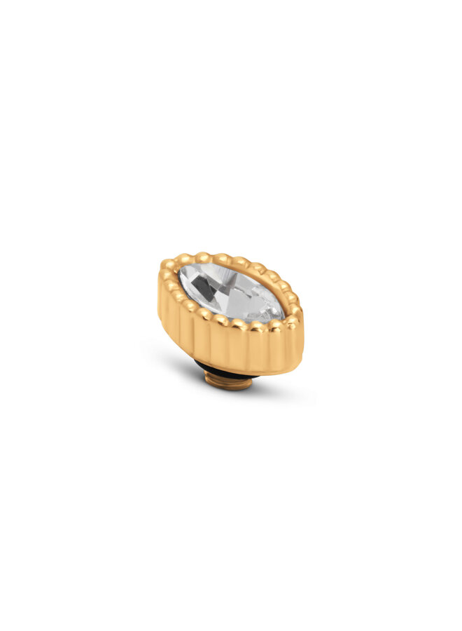 Melano Twisted meddy Navette Crystal Goudkleurig