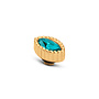 Melano Twisted meddy Navette L. Turquoise Goudkleurig
