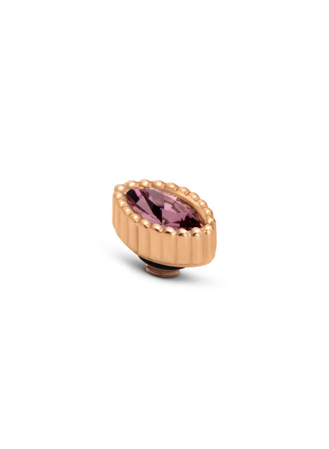Melano Twisted meddy Navette Light Amethyst Rosékleurig