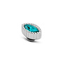 Melano Twisted meddy Navette L. Turquoise Zilverkleurig