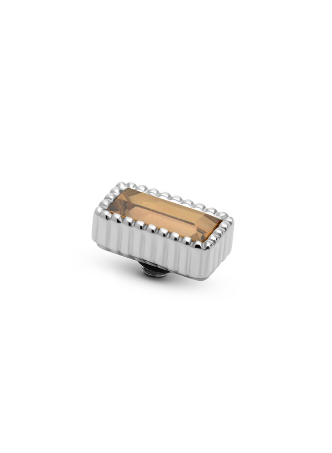 Melano Twisted meddy Bar Cr. Golden Shadow Zilverkleurig