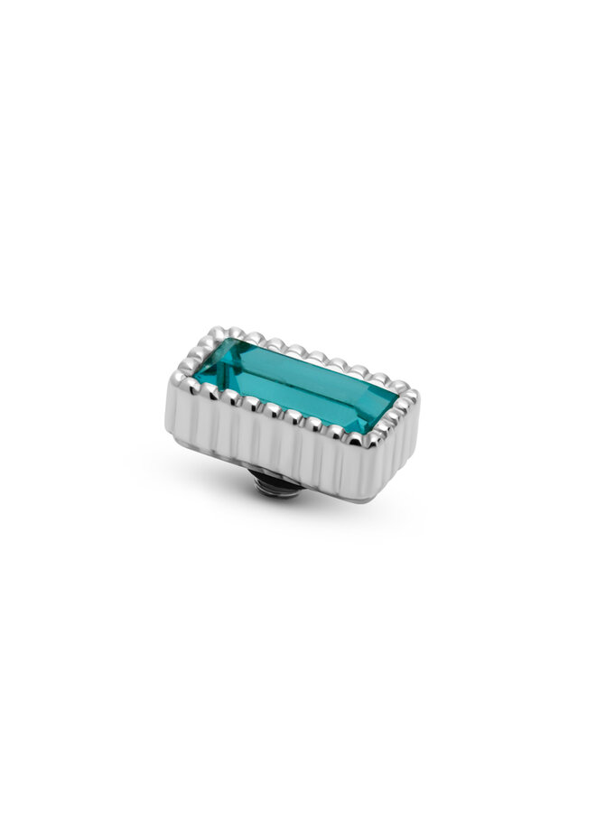 Melano Twisted meddy Bar L. Turquoise Zilverkleurig