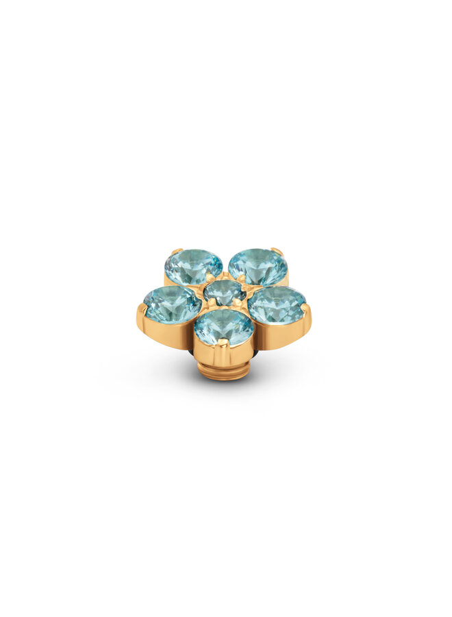 Melano Vivid meddy Botanic Aquamarine Goudkleurig