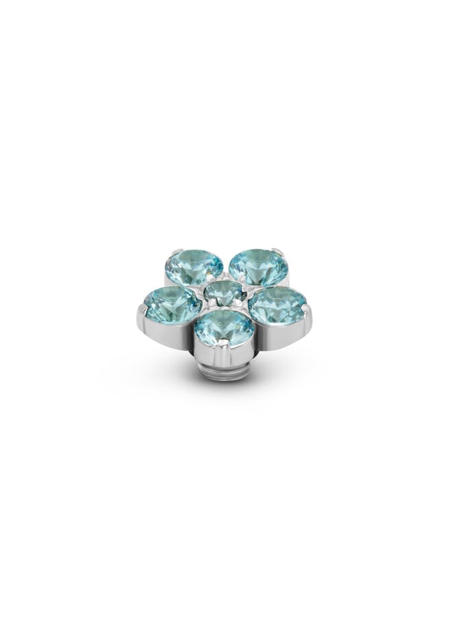 Melano Vivid meddy Botanic Aquamarine Zilverkleurig