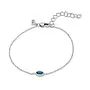 Melano Friends armband Nava Aquamarine Zilverkleurig