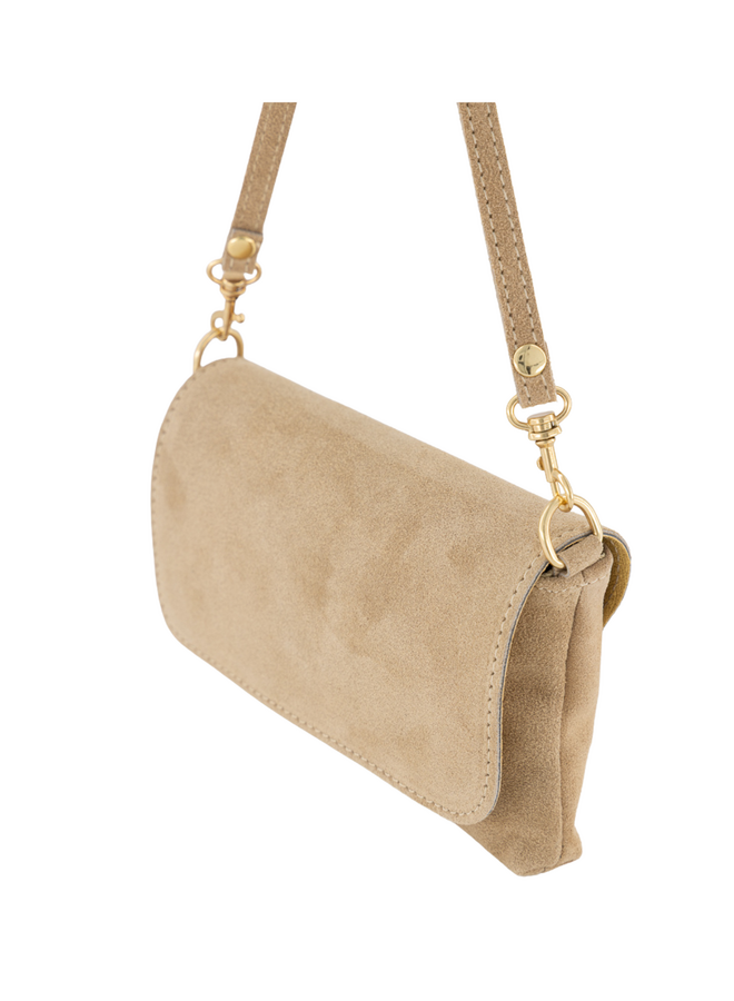 Jewelz tas Lara Suède Zand/Goudkleurig