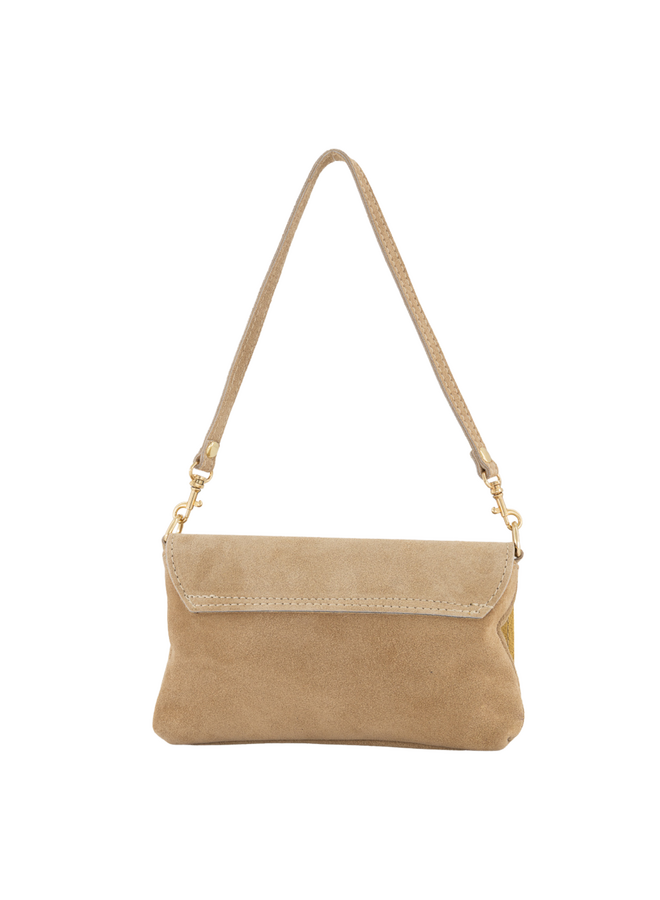 Jewelz tas Lara Suède Zand/Goudkleurig