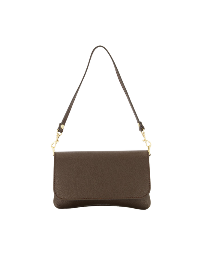 Jewelz tas Lara Classic Grain Donkerbruin/Goudkleurig