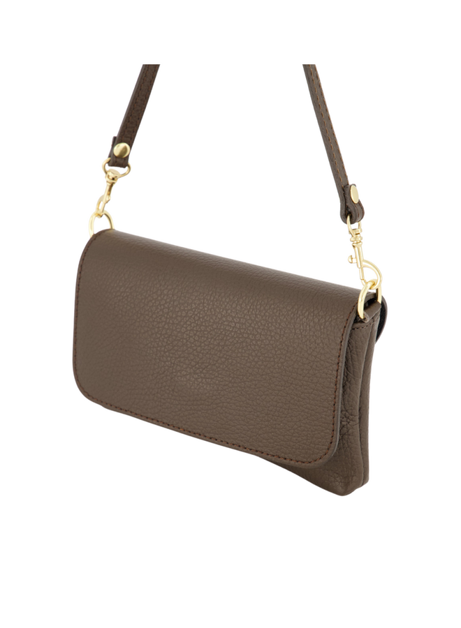 Jewelz tas Lara Classic Grain Donkerbruin/Goudkleurig