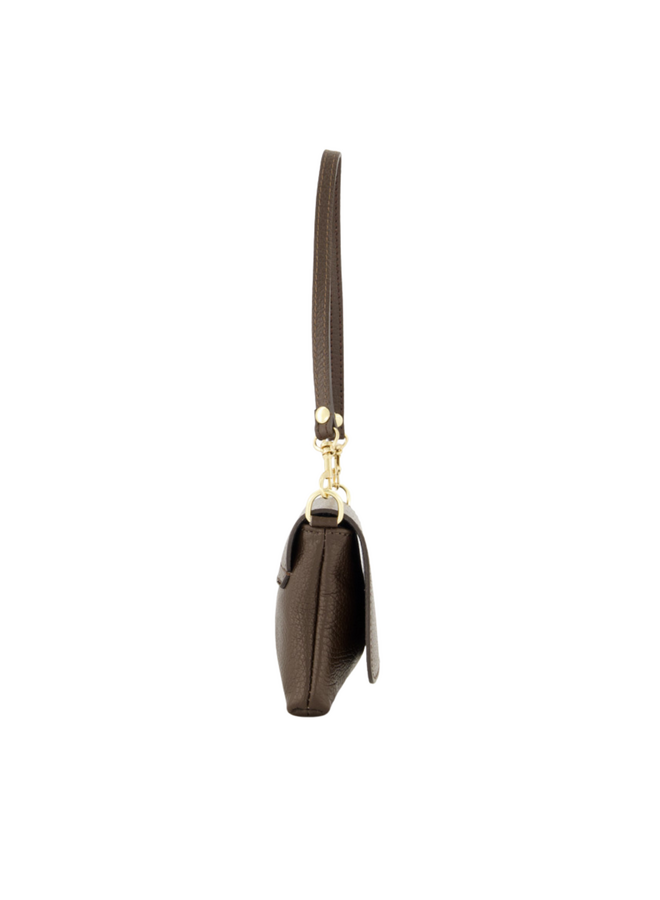 Jewelz tas Lara Classic Grain Donkerbruin/Goudkleurig