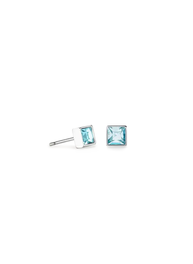COEUR de LION oorbellen 0501/2017 Aqua/Zilverkleurig