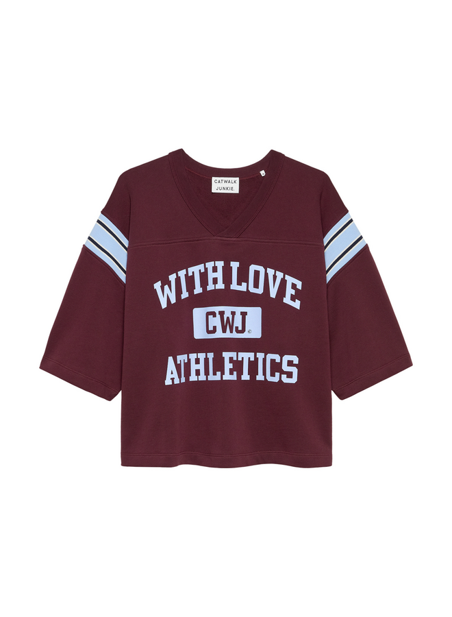 Top Sporty Graphic Merlot