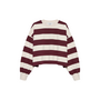 Sweater Oversized Stripe Merlot