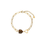 My Jewellery armband Sunrocks Hart Bruin/Goudkleurig