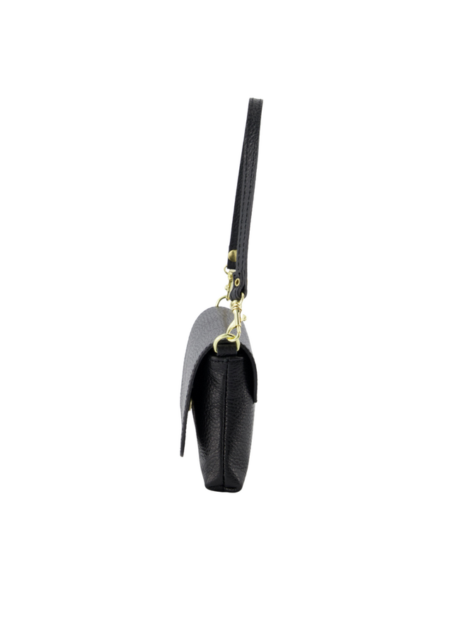 Jewelz tas Lara Classic Grain Zwart/Goudkleurig