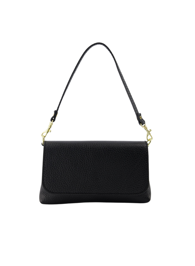 Jewelz tas Lara Classic Grain Zwart/Goudkleurig