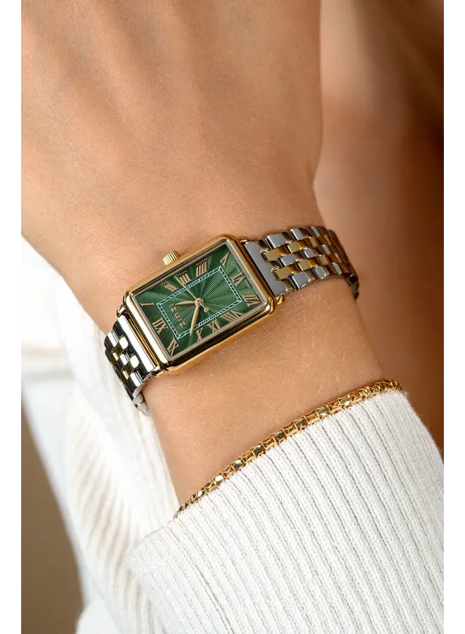 Zinzi horloge Elegance ZIW1935 Zilver-/Goudkleurig/Groen