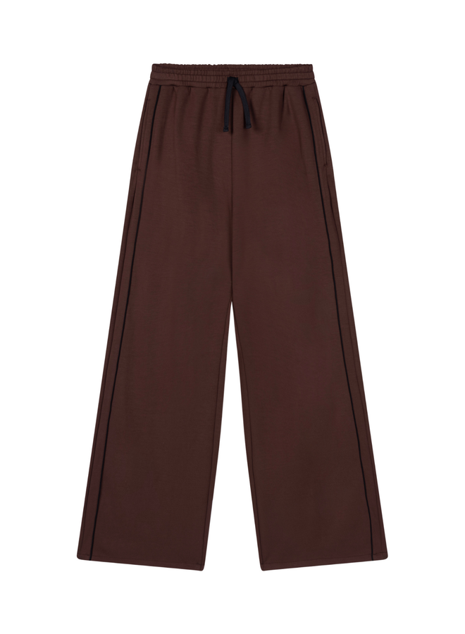 Broek Knitted Piping Warm Brown