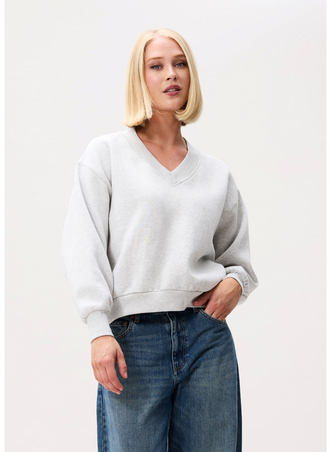 Sweater V-Neck Grey Melange