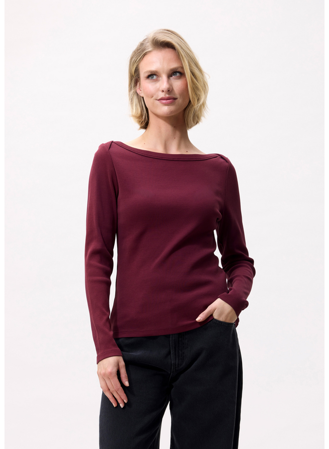 Top Boatneck Rib Merlot