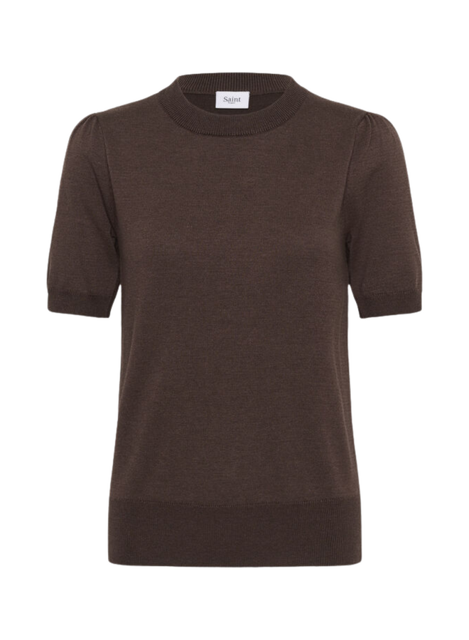 Top MilaSZ Korte Mouw Bracken Melange