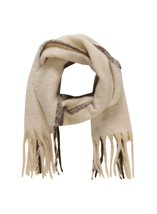 Sjaal SelenaSZ Ice Brown Stripe