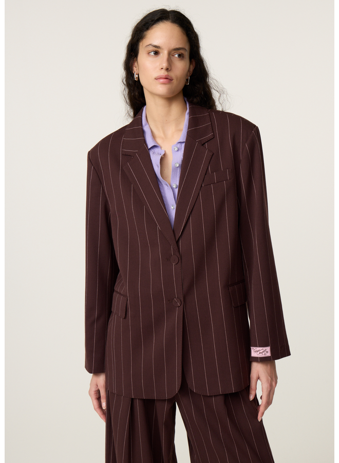 Blazer Henry Brown Pin Stripe