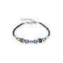 COEUR de LION armband 3044/0712 Blauw/Grijs/Zilverkleurig
